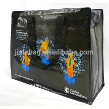 pp woven zipper bag, large size shopping bag with good quality zipper